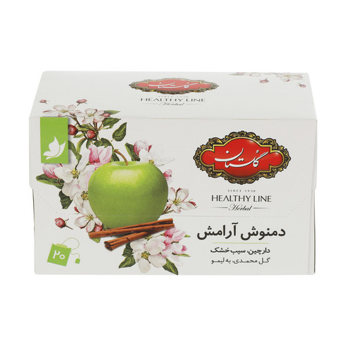 دمنوش ارامش دارچین و سیب خشک ،گل محمدی،به لیمو گلستان بسته 20 عددی